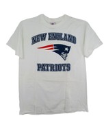 L Vintage 90s New England Patriots White Team Logo T-Shirt 90s NFL Deads... - $187.78 MXN