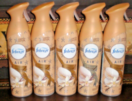 5 Febreze Air Room Freshener Sprays Fresh Baked Vanilla 8.8 Oz Each Spray Bottle - $29.45