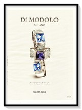 Di Modolo Luxury Jewelry White Gold Print Ad Vintage 2001 Magazine Advertisement - £7.62 GBP