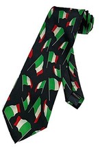 Danggi Man Mens Italy Italian Flag Necktie - Black - One Size Neck Tie - £10.06 GBP