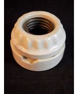 DEAL LIGHT SOCKET WHITE PORCELAIN BUTTON TYPE WALL MOUNTED w Copper rece... - $212.10 MXN
