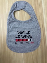 Diaper Loading Cute funny embroidered cotton baby bib - £4.78 GBP