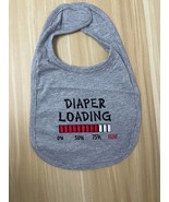 Diaper Loading Cute funny embroidered cotton baby bib - £4.67 GBP