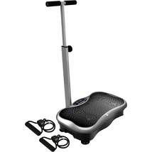 Vibration Plate Exercise Machine With Waist-Level Handlebar &amp; Magnetic A... - £172.87 GBP