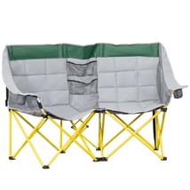 Outsunny Oversized Loveseat Camping Chair w/Bag &amp; Holders - €97,59 EUR
