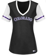 Majestic Athlétique Femmes Colorado Rockies Curveball Bébé T-Shirt, Noir, Grand - £19.45 GBP