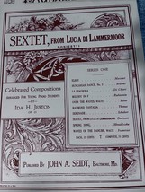 Sextet from Lucia di Lammermoor Donizetti Ida Jeston John A Seidt Sheet Music - £11.44 GBP