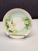 Thomas Bavaria Antique Plate Yellow Floral Gold Trim Hand Painted - £10.06 GBP