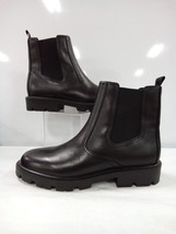 Nine West Women Yeeps Black Leather Lug Sole Chelsea Boots size 9 | 057 AW - £35.80 GBP