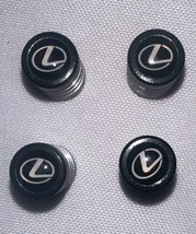 NEW Lexus Like Style 4pc Tire Valve Caps Black - £7.04 GBP