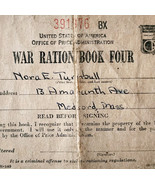 1945 WW2 War Ration Book 4 Turnbull Medford Massachusetts Military DWQQ13 - $384.85 MXN