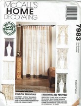 McCalls Sewing Pattern 7983 Curtains Drapes Window Coverings - £7.14 GBP