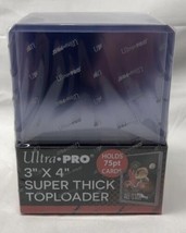 NEW Ultra Pro 25-Count 3x4 Clear Thick 75PT Toploader Sports Card Holder 81347 - £8.83 GBP