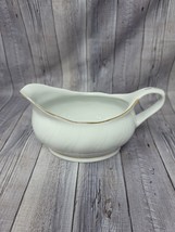 Vintage DC Jamestown 2.5 Cup Gravy  Server Dish  Boat  with Gold Trim  Excellent - $9.49