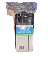 Folding Mobility Cane Gel Grip Adjusts 32” to 36” Brand New Black Silver... - $27.12 CAD