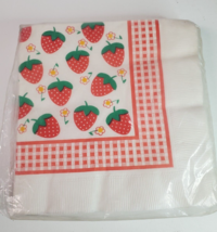 Beach Paper Tableware Facial Tissue Luncheon Napkins Strawberry Design 20-ct Vtg - £7.69 GBP