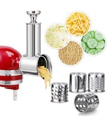 Stainless Steel Slicer Shredder Attachment for KitchenAid Mixers Salad M... - $116.08