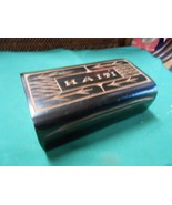 Great Collectible Wood Trinket Box Signed HAITI.....FREE Postage - £15.19 GBP