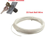 Garage Door Opener External Key Switch with 25ft Bell Wire and 2 Keys - £15.94 GBP