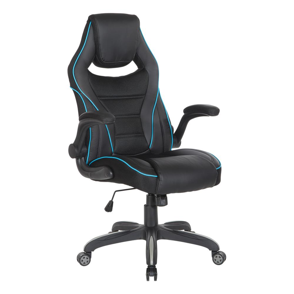 Xeno Gaming Chair in Blue Faux Leather - Comfortable and Stylish | - $230.99