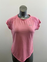 Under Armour Run Women&#39;s Fitted Athletic Top Size Large Pink Back Keyhol... - £8.69 GBP