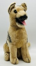 Dakin German Shepherd Plush Dog 14 inch Tan Black Stuffed Animal Realistic 1975 - $29.91