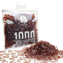 Kanprincess 1000Pcs Brown Mini Elastic Rubber Bands,Soft Small Hair Ties... - £10.42 GBP