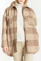 Oat New York two pocket plaid coat in Latte/Mocha - £46.96 GBP