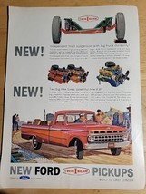 Vintage Ad Ford Motor Co. &#39;New Ford Pickups Built To Last Longer&#39; Twin I... - $8.59