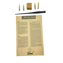 Ken Brown Calligraphy Lot Speedball Pen Holder and 4 Nibs Eraser Instruc... - $11.54