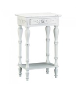 Carved White Side Table - $75.73