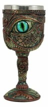 Wizard&#39;s Alchemy Eye Of The Dragon Wine Goblet Chalice 7oz Sauron Decor Figurine - £18.46 GBP