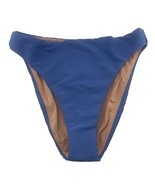 J Crew Ribbed Bikini Bottoms Blue High Rise Cheeky Swimwear Size XS BE80... - $206.61 MXN