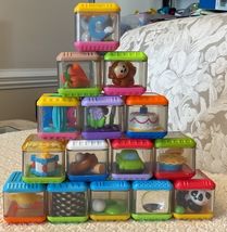 Fisher Price Peek-a-Boo Blocks - Set of 15, REFER TO INCLUDED PICTURES - $13.12