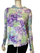 UIBKUL Purple, Green, Light Blue, White Hooded Long Sleeve Athletic Top Size M - £11.38 GBP