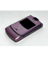 Motorola RAZR V3m Verizon - Pink and Silver Untested Cellular Flip Phone - $17.81