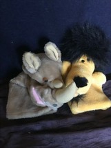 Vintage Lot of Dakin Plush Brown Rhino Rhinoceros &amp; Home Saving Yellow &amp;... - $13.09