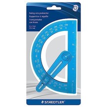 STAEDTLER 56854-15BKST Plastic Protractor with Swing Arm-6&quot; - $9.80