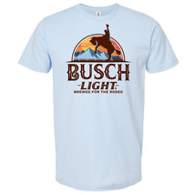 Busch Light Brewed For The Rodeo Sunset T-Shirt Blue - £27.34 GBP+