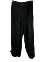 Bar Iii Petite High-Waist Twill Women’s Wide-Leg Pants Color Black Size PM $60 - £22.58 GBP