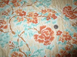 3349. 2-Pc. Floral Abstract Pirandello Screen Print Cotton FABRIC--55&quot; Wide Bty - £4.73 GBP