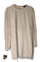 LuLu&#39;s Cottagecore Dressy Open Back White Lace Long Sleeve Fully Lined D... - $16.82