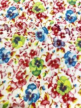 Vintage Feedsack Cotton Fabric 30s 40s SWEET Pansies Floral  40&quot;x38&quot; - $992.42 MXN