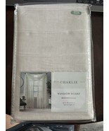 Charlie sheer window scarf 52x216&quot;,  ivory top treatment made by Colordrift - $533.86 MXN