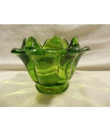 Vintage Viking Glass Flowerlite Flower Frog Green Artichoke No Clear Gla... - $27.16 CAD