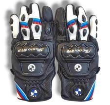 BMW S10000RR Motorcycle Racing Leather Gloves Motorbike Racing Gants Gua... - $120.00