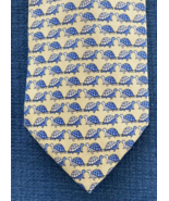 PETERBOROUGH ROW Bloomingdales TURTLES Yellow Blue Men&#39;s Silk Neck Tie - $408.64 MXN