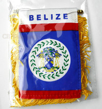 Belize Mini Polyester International Flag Banner 3 X 5 Inches - £4.27 GBP