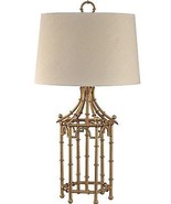 HORCHOW Bamboo Table Lamp French Asian Gold Chinoiserie Mid Century Rege... - £333.62 GBP