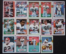 1989 Topps Cleveland Browns Team Set of 14 Football Cards - £6.38 GBP